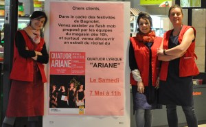 FlashMob du quatuor Ariane à Auchan Bagnolet